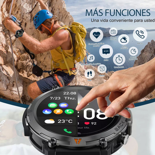 B Reloj Inteligente Con Linterna Reloj Inteligente A Prueba