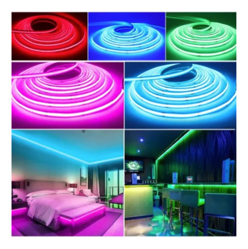 Kit Fita Led Cob 360 Led/m Ip20 + Fonte 5a Luz Vermelho