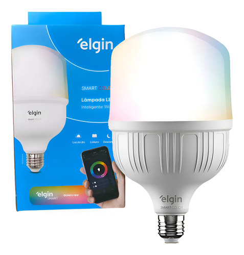 Lampada Led Rgb Bulbo 30w Inteligente Smart Wi-fi Elgin