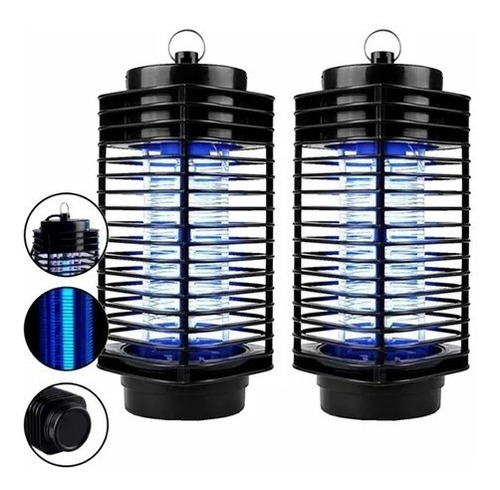 Pack X2 Farol Mata Mosquitos Con Luz Uv Mata Mosca Farol