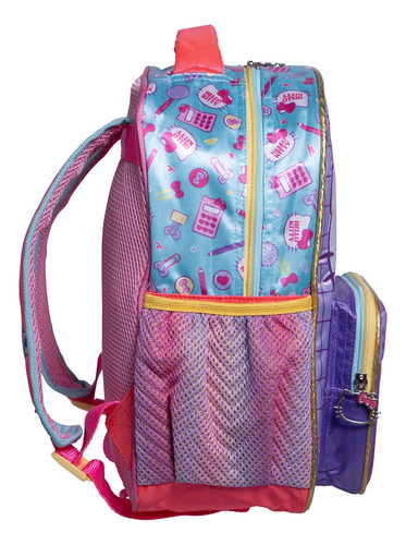 Kit Mochila Hello Kitty Lonchera Lap Original Ruz Kinder Violeta Violeta