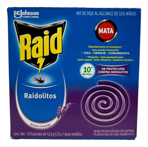 Raid Raidolitos 10 Repuestos Lavanda