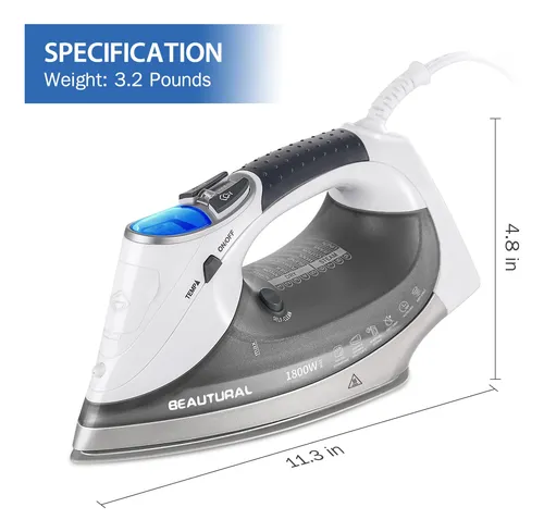 Plancha De Vapor Beautural 1800 W Con Pantalla Lcd Digital 3