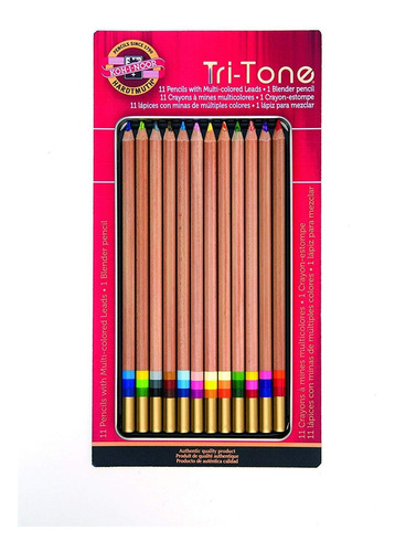 Set De Lapices Triple Color Koh I Noor Tri-tone X12