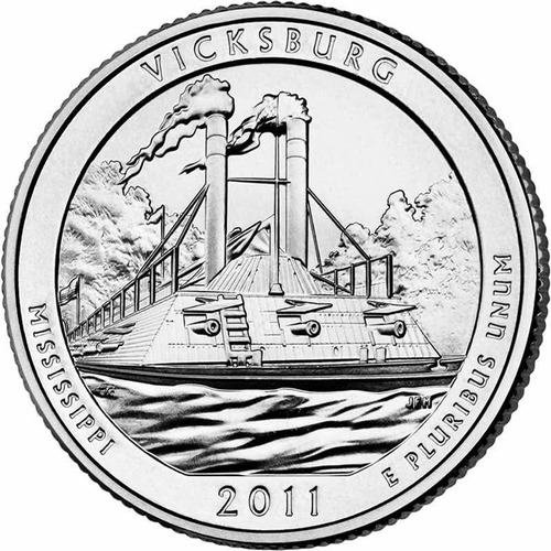 Imagen 2 de 5 de Estados Unidos - 25 Cents - Año 2011 - Parques - Vicksburg