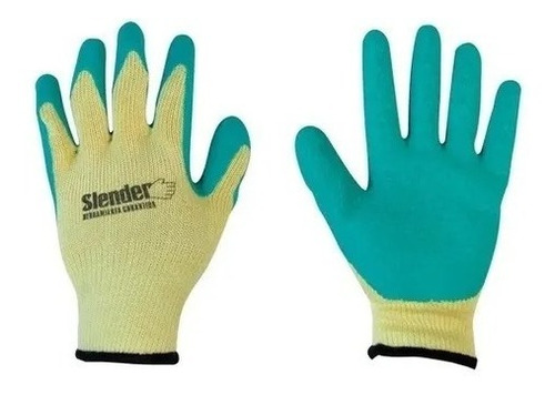 Guantes Jardin Sin Costura Latex Verde Palma  Slender 