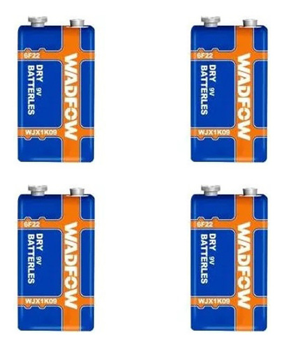 Pack 4 Pila Bateria 9 Volt Wadfow Wjx1k09 P G 