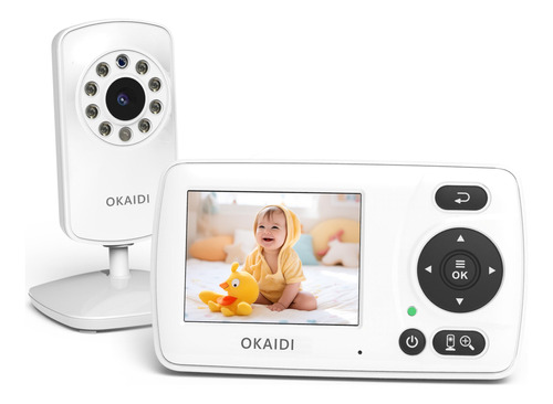Okaidi Monitor De Video Para Bebes Con Camara Y Audio, Panta