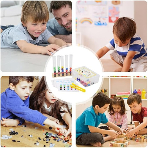 Juego Montessori De Motricidad Clasificacion Tubos De Ensayo