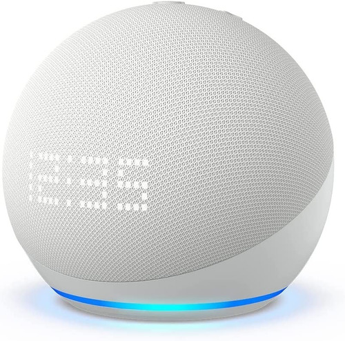 Amazon Echo Dot 5 Th Gen Con Rejol Blanco Mejor Sonido Y Led