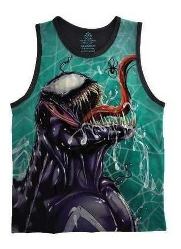 Camiseta Regata Plus Size Venom Homem Aranha Spider Man