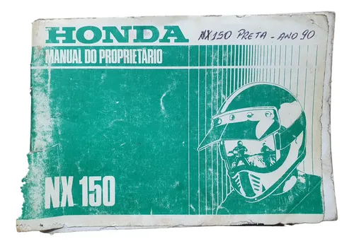 comprar Manual Proprietário Honda Nx 150 1990 Original Coleção