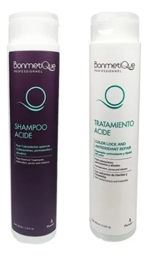  Kit Shampoo + Tratamiento Capilar Acide Bonmetique X350 Ml