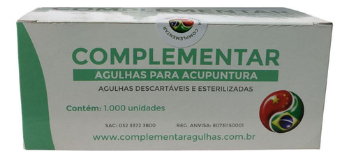Agulha De Acupuntura 0,25x30 Complementar C/1000 Unid