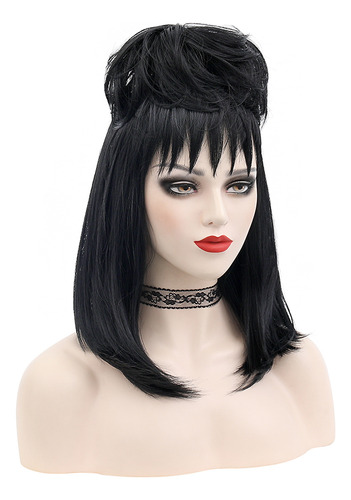 Peruca Lydia Deetz Peruca De Cosplay Da Beetle Juice Para O