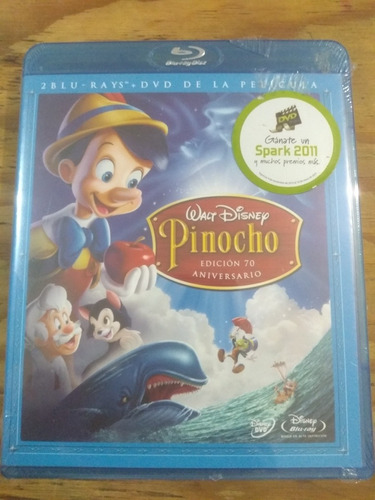 Pinocho Edición 70 Aniversario  2 Bluray+dvd