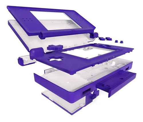 Pack Carcasa Morada Extremerate Para Nintendo Ds Lite