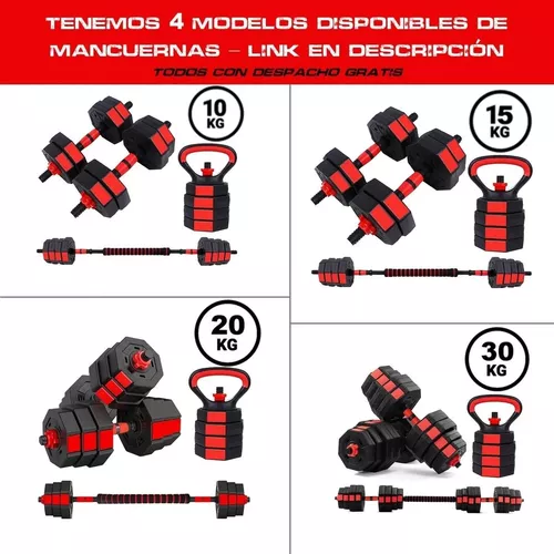 Set de Mancuernas Ajustables 10kg 3 En 1 + Barra + Kettlebell - LhuaStore –  Lhua Store