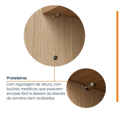 Guarda Roupa Modulado Canto 4 Peças Canto Nicho Com 2