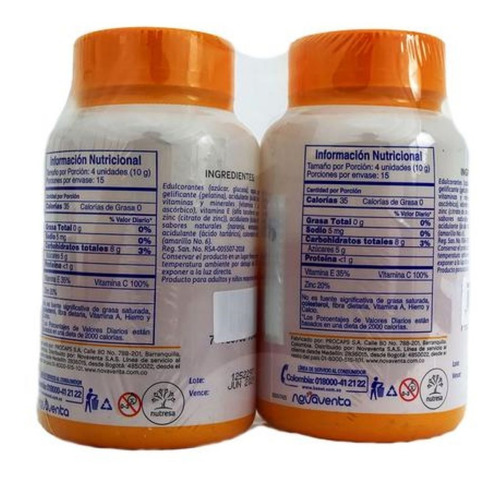 Vitamina C + Zinc 60 Gomas Benet - Unidad a $21450