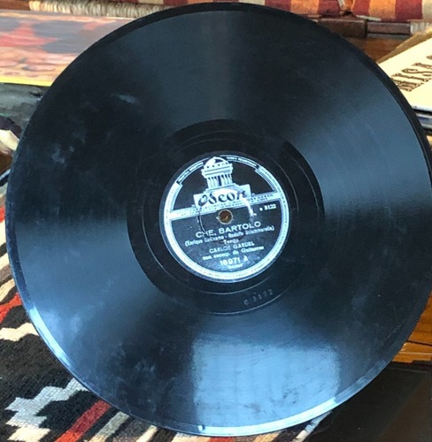 Carlos Gardel Mano A Mano Disco De Pasta Lp -