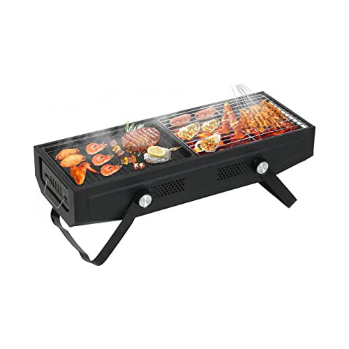 Foldable Portable Charcoal Grill, Frying & Grilling Sta...