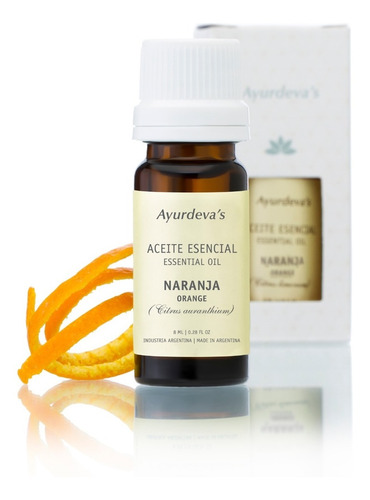 Aceite Esencial De Naranja Ayurdeva's 100% Puro Y Natural