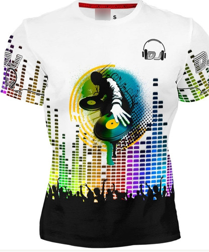 Playera Sublimada Disco Consola Audifonos Dj