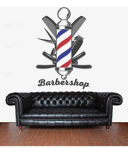 Vinil Decorativo Pared Barbería Peluquería Personalizado