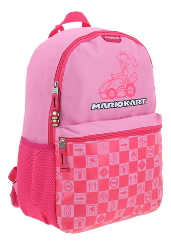 Kit Mochila+lonchera+lapicera Mario Bros Peach Gogo 2025 Rosa Liso