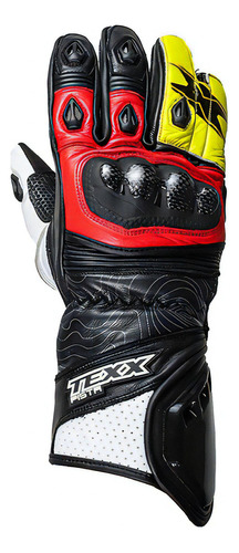 Luvas Texx Pista V2 Cor VERMELHO/AMARELO Tamanho XL