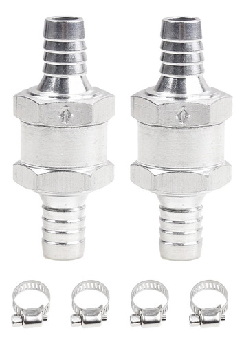 2 Válvulas Antirretorno De Aluminio Para 10 Mm De Diámetro