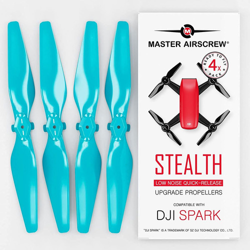 Master Airscrew Hélices Stealth Para Dji Spark - Azul, 4 P.