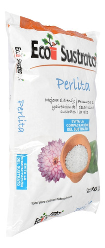 Sustrato Perlita Ecosustrato 10 L Hidroponía