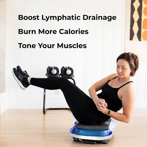 Lifepro Máquina De Ejercicio Con Placa De Vibración, Plataforma De Entrenamiento De Cuerpo Entero Con Bandas De Bucle, Equipo De Entrenamiento En Casa, Control Remoto, Correas De Equilibrio, Videos Y