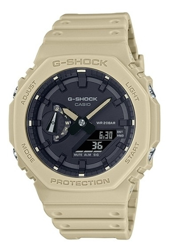 G Shock Ga 2100 5a Original Fibra De Carbono Octagonal Beig