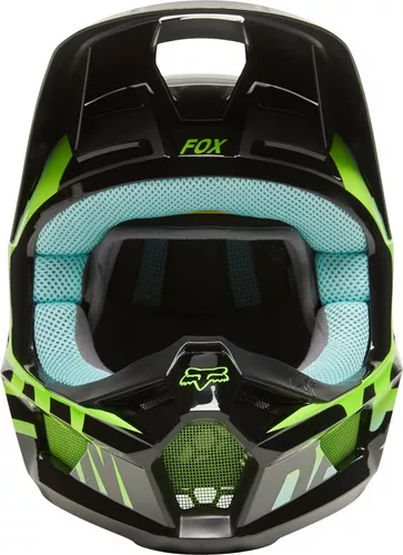 Casco Motocross Fox Niño - Yth V1 Trice #26782 Color Teal Tamaño del casco S