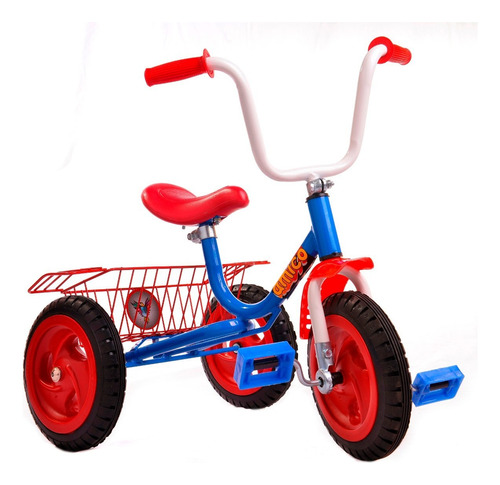 - Triciclo Infantil Pedal Vxplay Caño Reforzado Rdas Macizas Color Azul