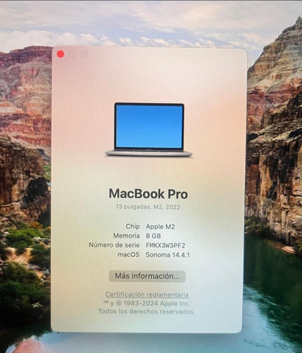 Macbook Pro 13 M2 Apple 2022 8 Gb Ram 256 Gb Ssd (Usado)