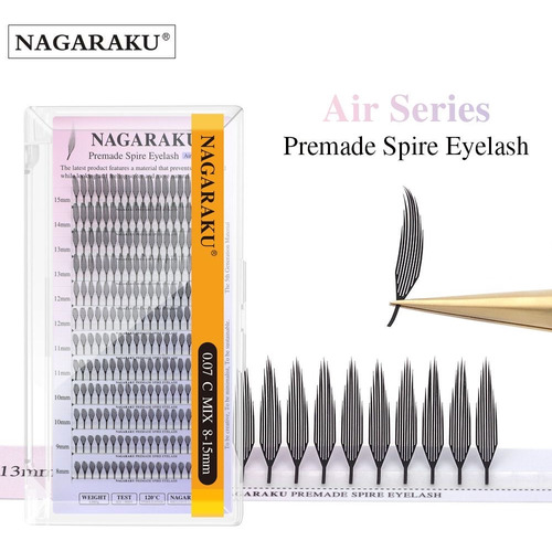 Extensión De Pestañas Spire Eyelash Negro 0.07 D Mix (8-15 Mm ) D 1.5 Cm 7 Mm