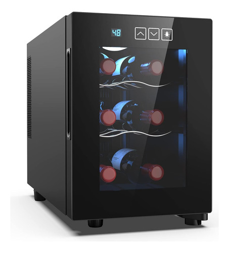 Qausou Refrigerador De Vino Independiente De 6 Botellas, Ref