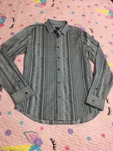 Armani Exchange Camisa Casual Para Caballero Talla M Rayada