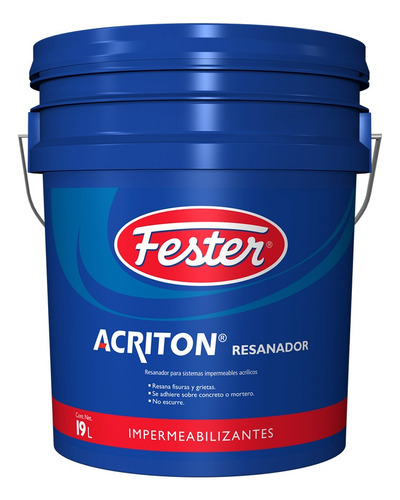 Fester Acriton Resanador Cubeta 19/lts Color Blanco