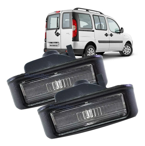 Par Lanterna Lente Luz De Placa Fiat Doblo 