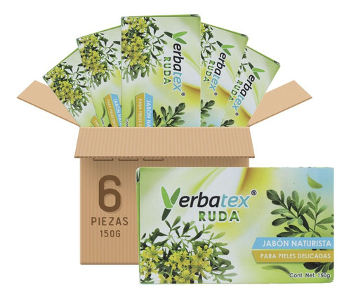 6 Pack Jabón De Ruda  150g C/u