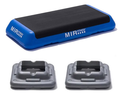 Step Junior Con Goma Antideslizante + 2 Modulos Kit Fitness Color STEP AZUL