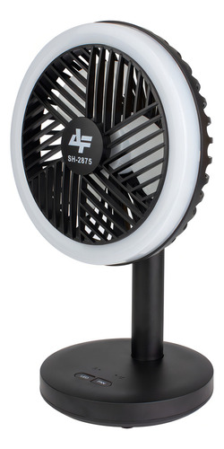 Mini Ventilador P/ Barraca Com Led Recarregável Usb Albatroz