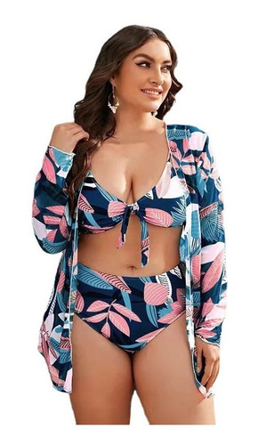 Bikini Talle Grande Malla Dos Piezas Plus Size Xl 4xl