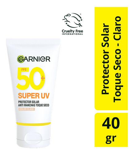 Protector Solar Super Uv Toque Seco 40ml Garnier