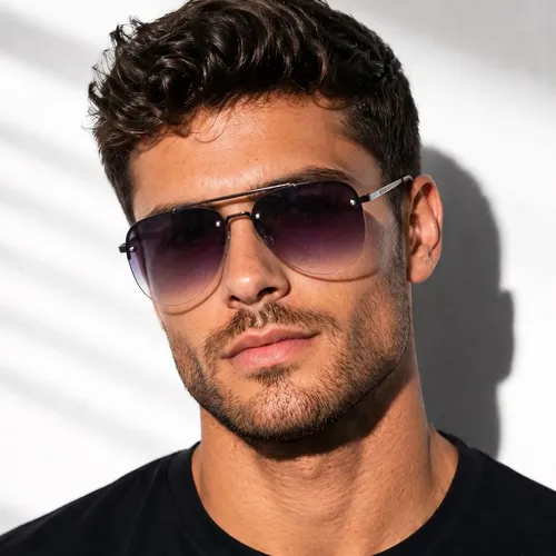 Óculos De Sol Lux Glasses Uv400 Clássico Aviador Metal Top